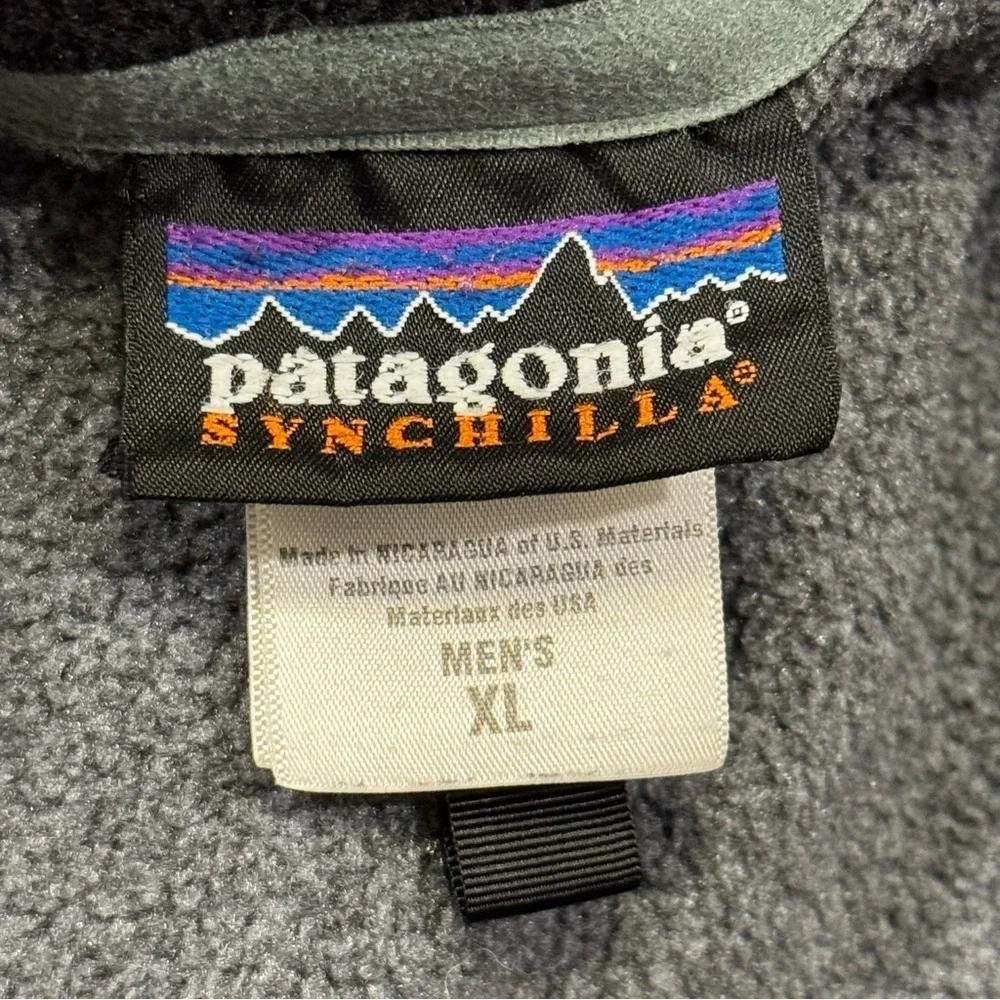 Patagonia Men’s XL Gray Synchilla Vest Full Zip Fleece Outdoor Gorpcore Classic